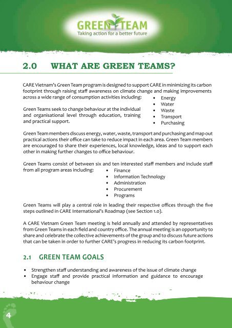 Green Action Handbook - CARE Climate Change
