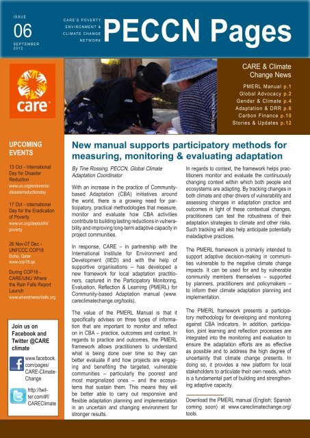 PECCN Pages newsletter - CARE Climate Change