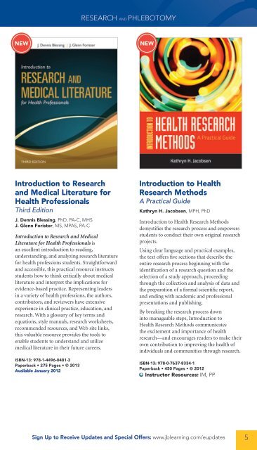 HEALTH PROFESSIONS - Jones & Bartlett Learning