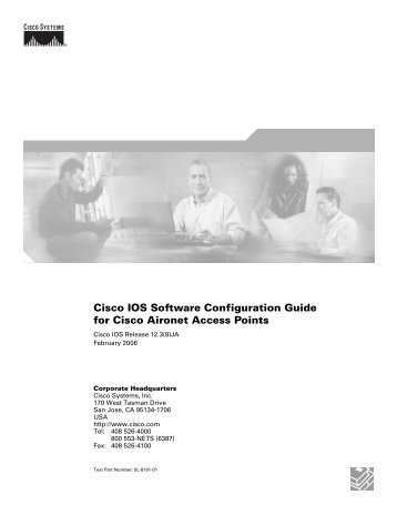 Cisco IOS Software Configuration Guide for Cisco Aironet Access ...