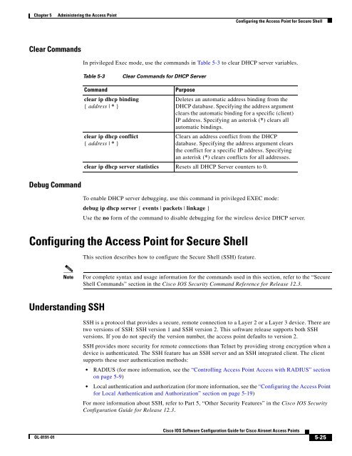 Cisco IOS Software Configuration Guide for Cisco Aironet Access ...