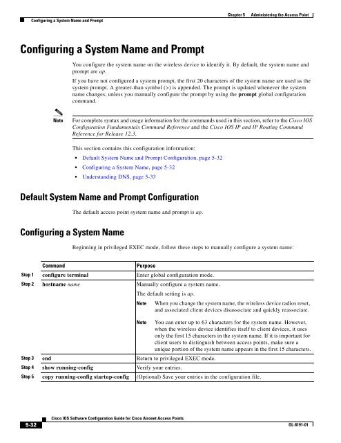 Cisco IOS Software Configuration Guide for Cisco Aironet Access ...