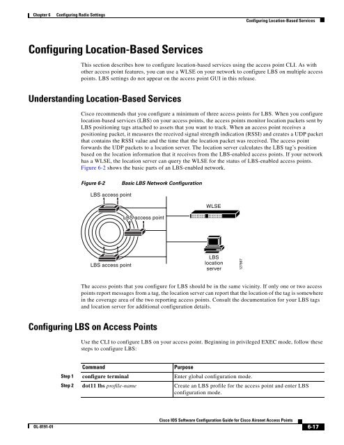 Cisco IOS Software Configuration Guide for Cisco Aironet Access ...