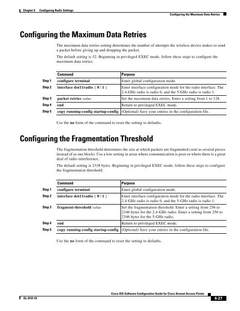 Cisco IOS Software Configuration Guide for Cisco Aironet Access ...