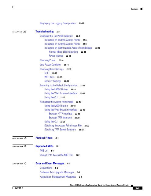 Cisco IOS Software Configuration Guide for Cisco Aironet Access ...