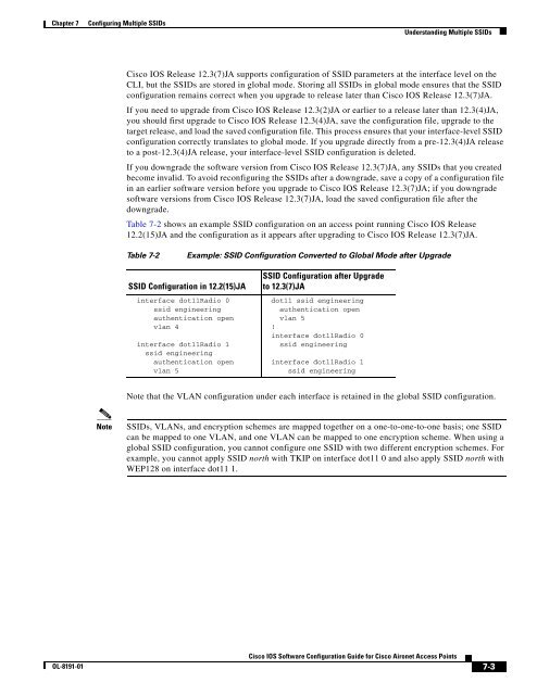 Cisco IOS Software Configuration Guide for Cisco Aironet Access ...