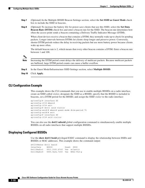 Cisco IOS Software Configuration Guide for Cisco Aironet Access ...