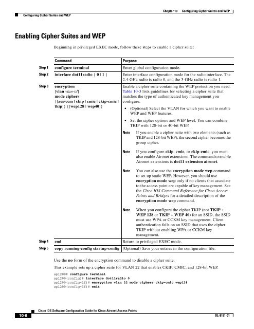 Cisco IOS Software Configuration Guide for Cisco Aironet Access ...