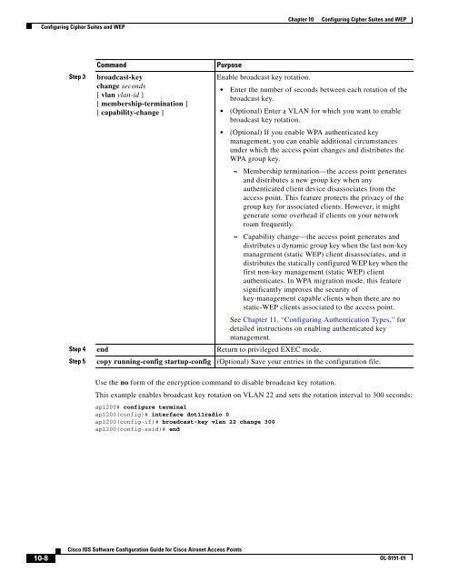 Cisco IOS Software Configuration Guide for Cisco Aironet Access ...