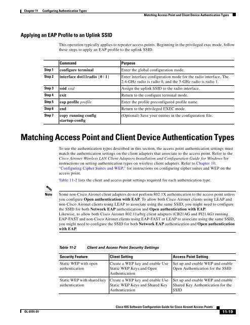 Cisco IOS Software Configuration Guide for Cisco Aironet Access ...