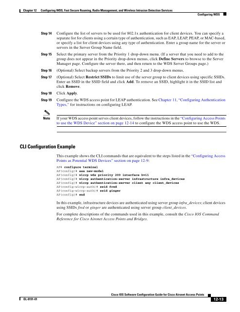 Cisco IOS Software Configuration Guide for Cisco Aironet Access ...