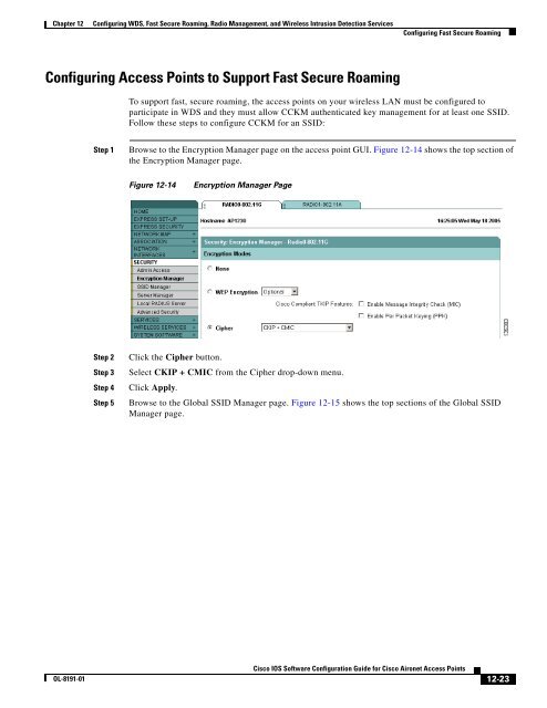 Cisco IOS Software Configuration Guide for Cisco Aironet Access ...