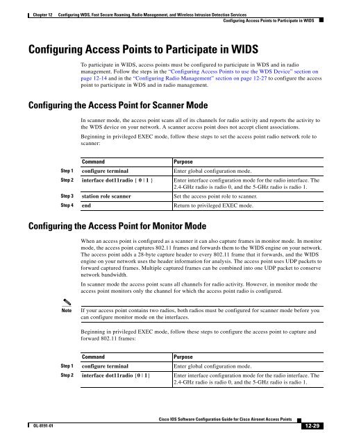 Cisco IOS Software Configuration Guide for Cisco Aironet Access ...