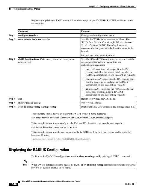 Cisco IOS Software Configuration Guide for Cisco Aironet Access ...