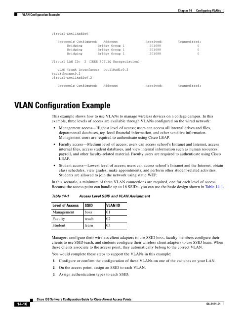 Cisco IOS Software Configuration Guide for Cisco Aironet Access ...