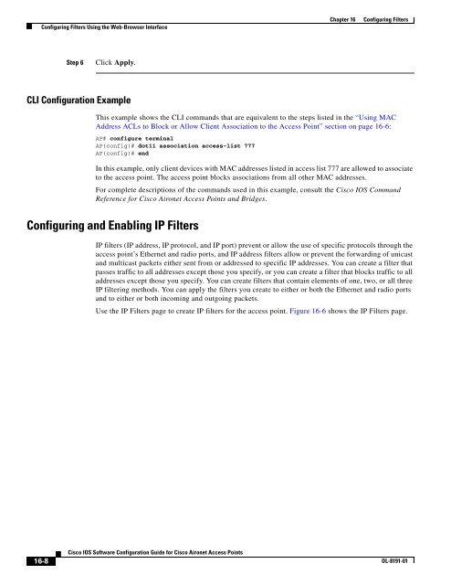 Cisco IOS Software Configuration Guide for Cisco Aironet Access ...