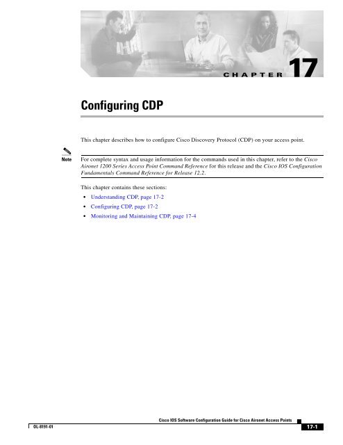 Cisco IOS Software Configuration Guide for Cisco Aironet Access ...
