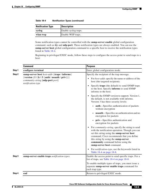 Cisco IOS Software Configuration Guide for Cisco Aironet Access ...