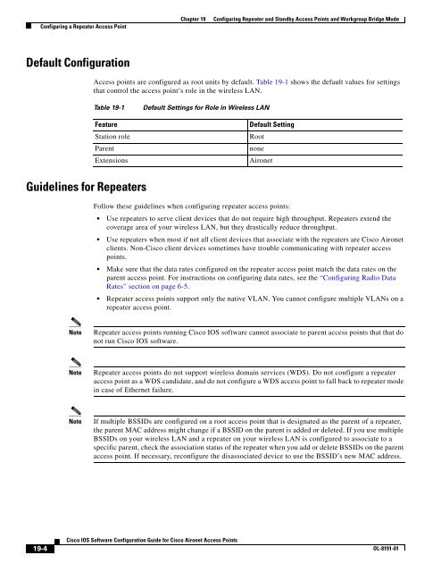 Cisco IOS Software Configuration Guide for Cisco Aironet Access ...