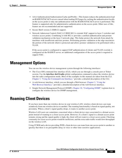 Cisco IOS Software Configuration Guide for Cisco Aironet Access ...