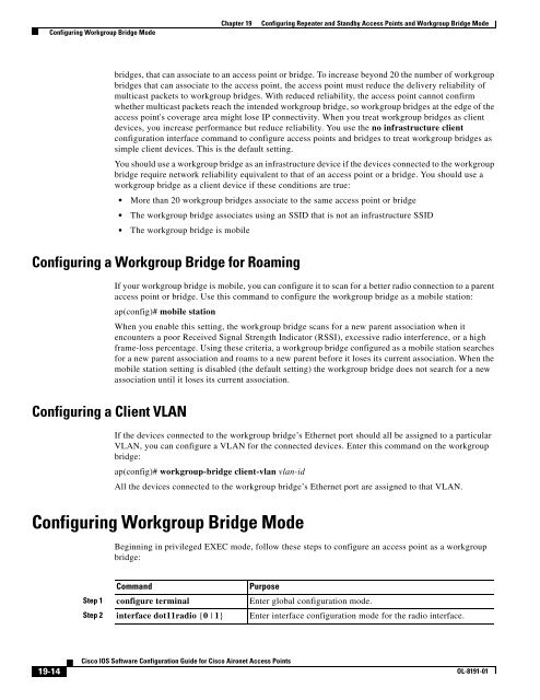 Cisco IOS Software Configuration Guide for Cisco Aironet Access ...