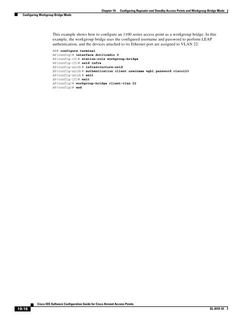 Cisco IOS Software Configuration Guide for Cisco Aironet Access ...