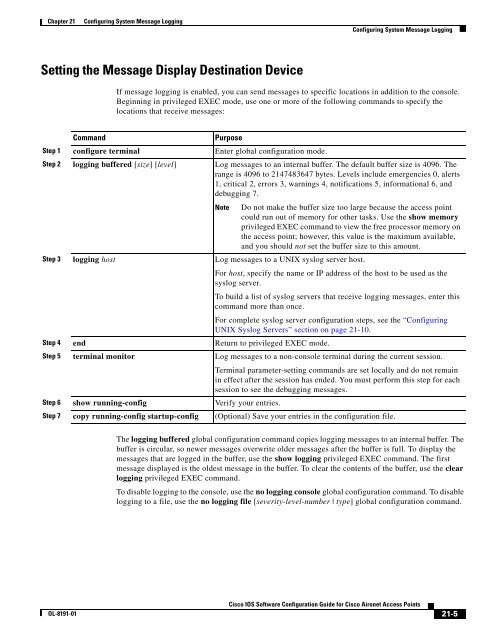 Cisco IOS Software Configuration Guide for Cisco Aironet Access ...