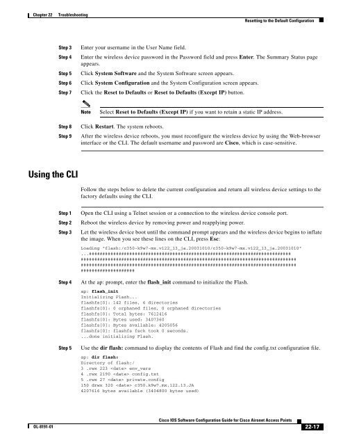 Cisco IOS Software Configuration Guide for Cisco Aironet Access ...