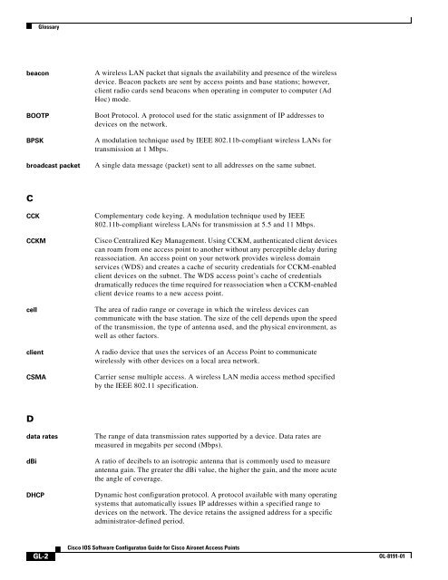 Cisco IOS Software Configuration Guide for Cisco Aironet Access ...