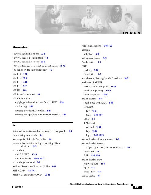 Cisco IOS Software Configuration Guide for Cisco Aironet Access ...