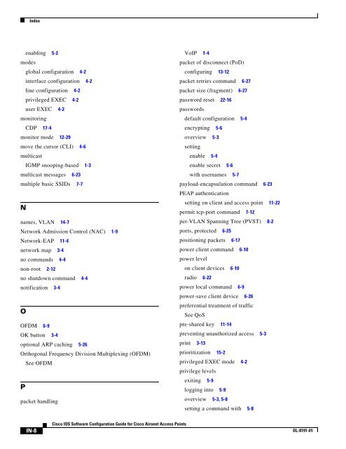 Cisco IOS Software Configuration Guide for Cisco Aironet Access ...