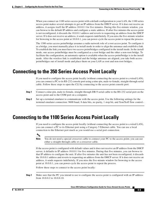 Cisco IOS Software Configuration Guide for Cisco Aironet Access ...