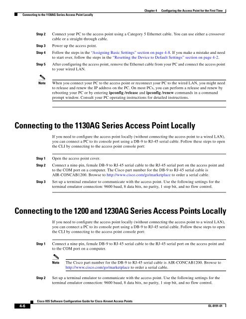 Cisco IOS Software Configuration Guide for Cisco Aironet Access ...