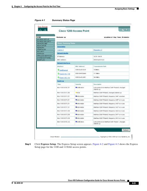 Cisco IOS Software Configuration Guide for Cisco Aironet Access ...