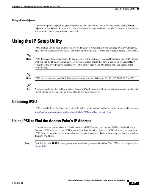 Cisco IOS Software Configuration Guide for Cisco Aironet Access ...