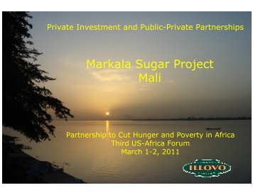 Markala Sugar Project - Partnership to Cut Hunger and Poverty in ...