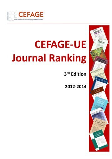 CEFAGE-UE Journal Ranking in Economics and Management - 3rd ...