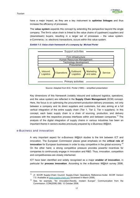 ICT and e-business in the tourism industry ICT adoption ... - empirica