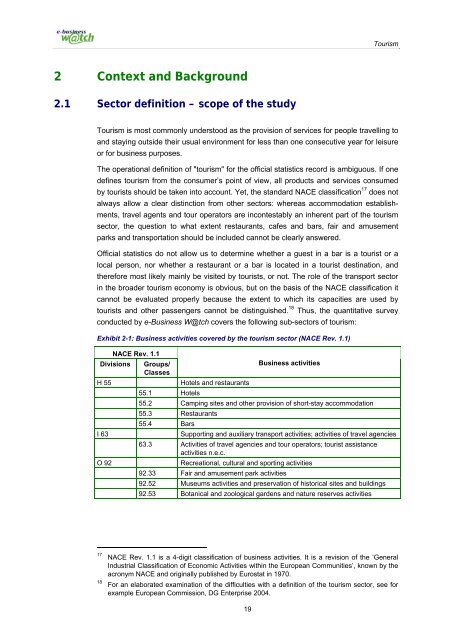 ICT and e-business in the tourism industry ICT adoption ... - empirica