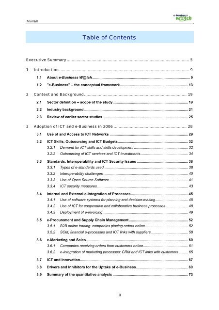 ICT and e-business in the tourism industry ICT adoption ... - empirica