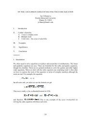 ON THE CASUS IRREDUCIBILIS OF SOLVING THE CUBIC ...