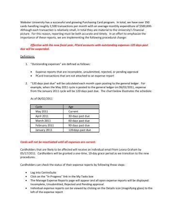 Procurement Policy - Webster University