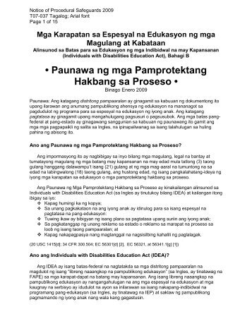 Paunawa ng mga Pamprotektang Hakbang sa ... - Direction Service