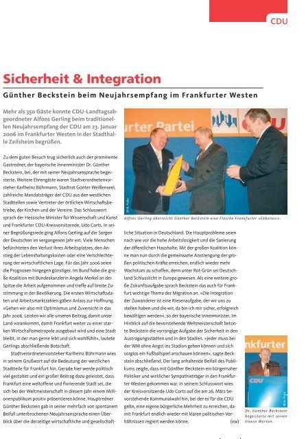 Nr. 1 März 2006 - CDU-Kreisverband Frankfurt am Main