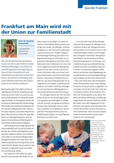 Nr. 1 März 2006 - CDU-Kreisverband Frankfurt am Main