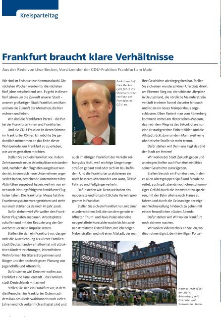 Nr. 1 März 2006 - CDU-Kreisverband Frankfurt am Main