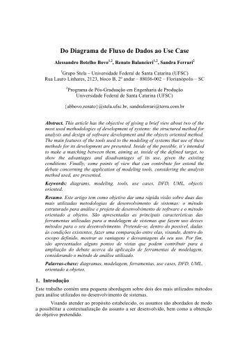 Do Diagrama de Fluxo de Dados ao Use Case - Sistemas de ...