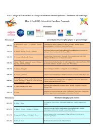 Programme des posters - Université de Caen Basse Normandie