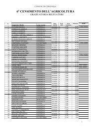 6Â° CENSIMENTO DELL'AGRICOLTURA - CittÃ  di Cerignola