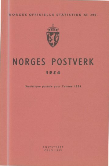 Norges postverk 1954 - SSB